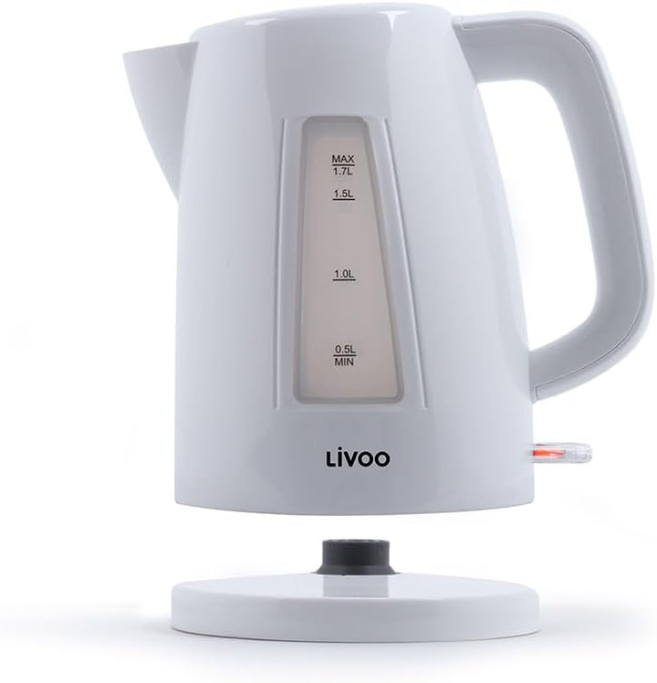 Livoo Wasserkocher 1,7 l DOD184N – 1850-2200 W – abnehmbarer Kalkfilter, 360°-Sockel, automatische A