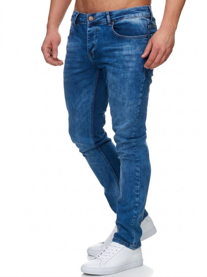 Tazzio Jeans Slim Fit Herren Jeanshose Stretch Designer Hose Denim 16533 29W / 30L Blau, 29W / 30L B