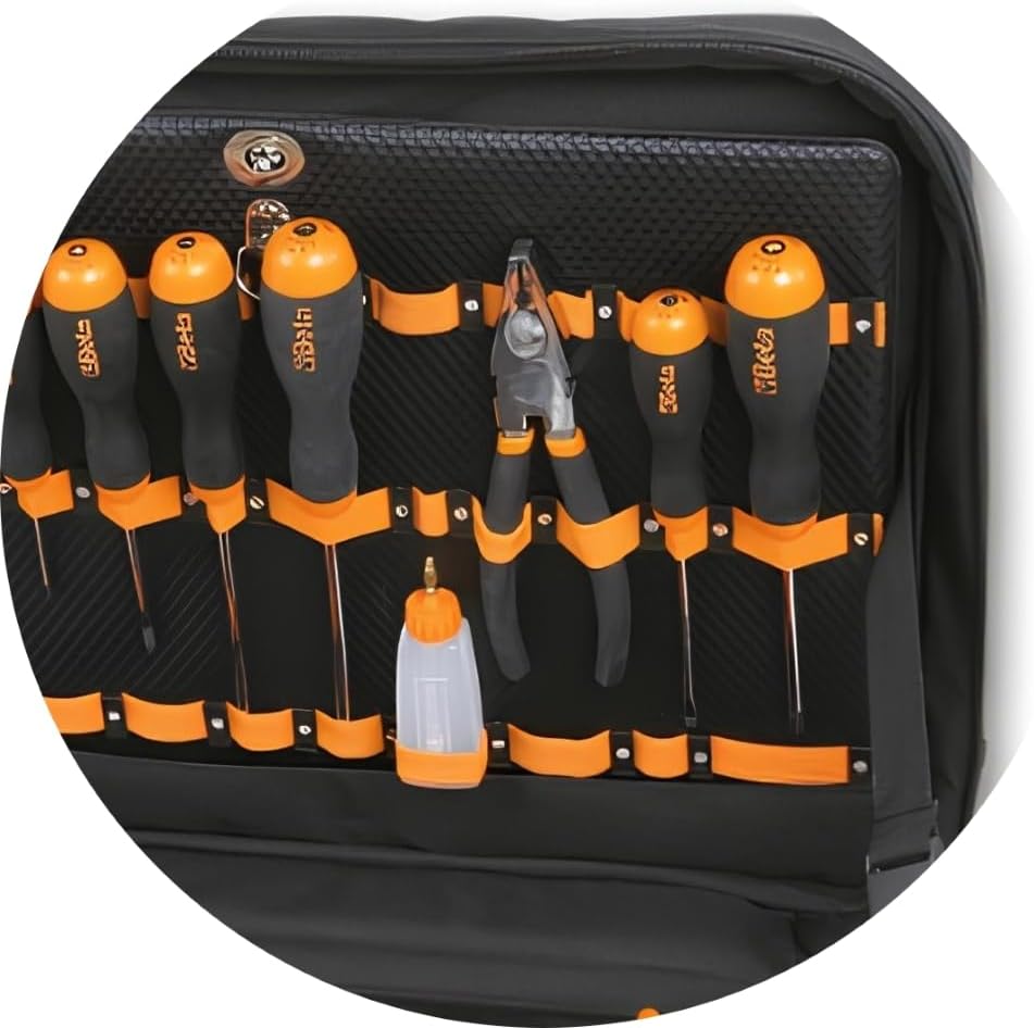 Beta BE 2107/C7 Werkzeugtasche aus High-Tech-Gewebe, Werkzeugkoffer (herausnehmbare Werkzeugpaneele
