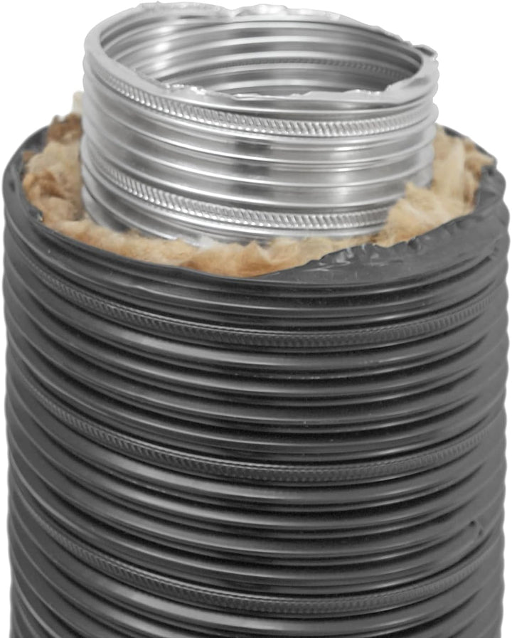 raik Therm Flex Aluflexrohr isoliert für Aussenluft-Anschluss Ø 125 mm Länge 0,75 m grau doppelwandi