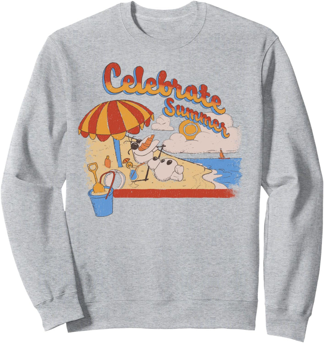 Disney Frozen Olaf Celebrate Summer Beach Portrait Sweatshirt