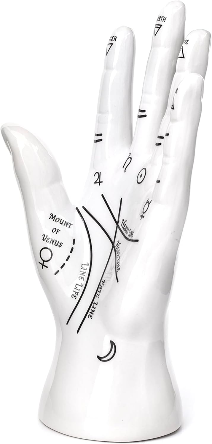 KIKKERLAND JK17 Palm Reader Schmuckständer, Weiss