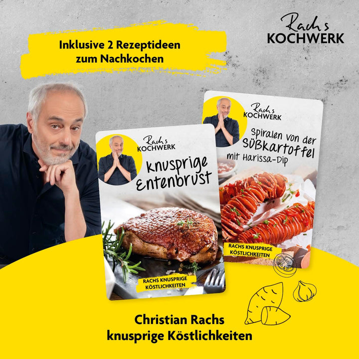 Rachs KOCHWERK Digitale Heissluftfritteuse 12 Liter mit XXL-Zubehörpaket | Ofen, Grill & Fritteuse m
