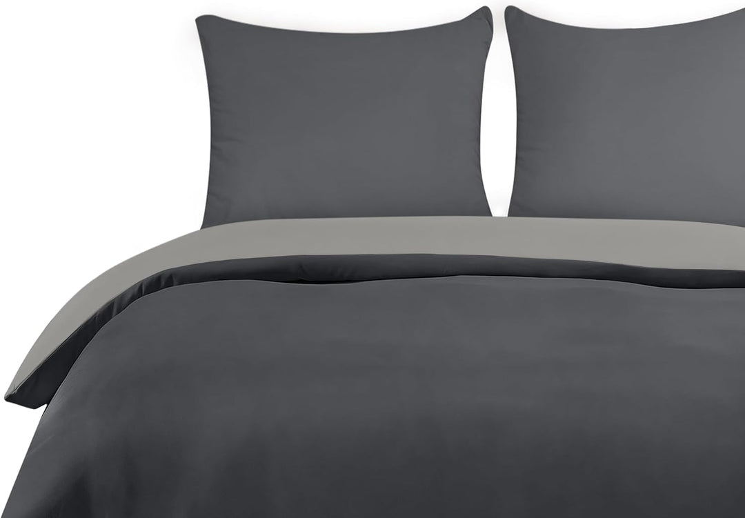 Utopia Bedding Bettwäsche 220x240 Set - Mikrofaser Bettbezug 240x220 cm + 2 Kissenbezüge 65x65 cm -