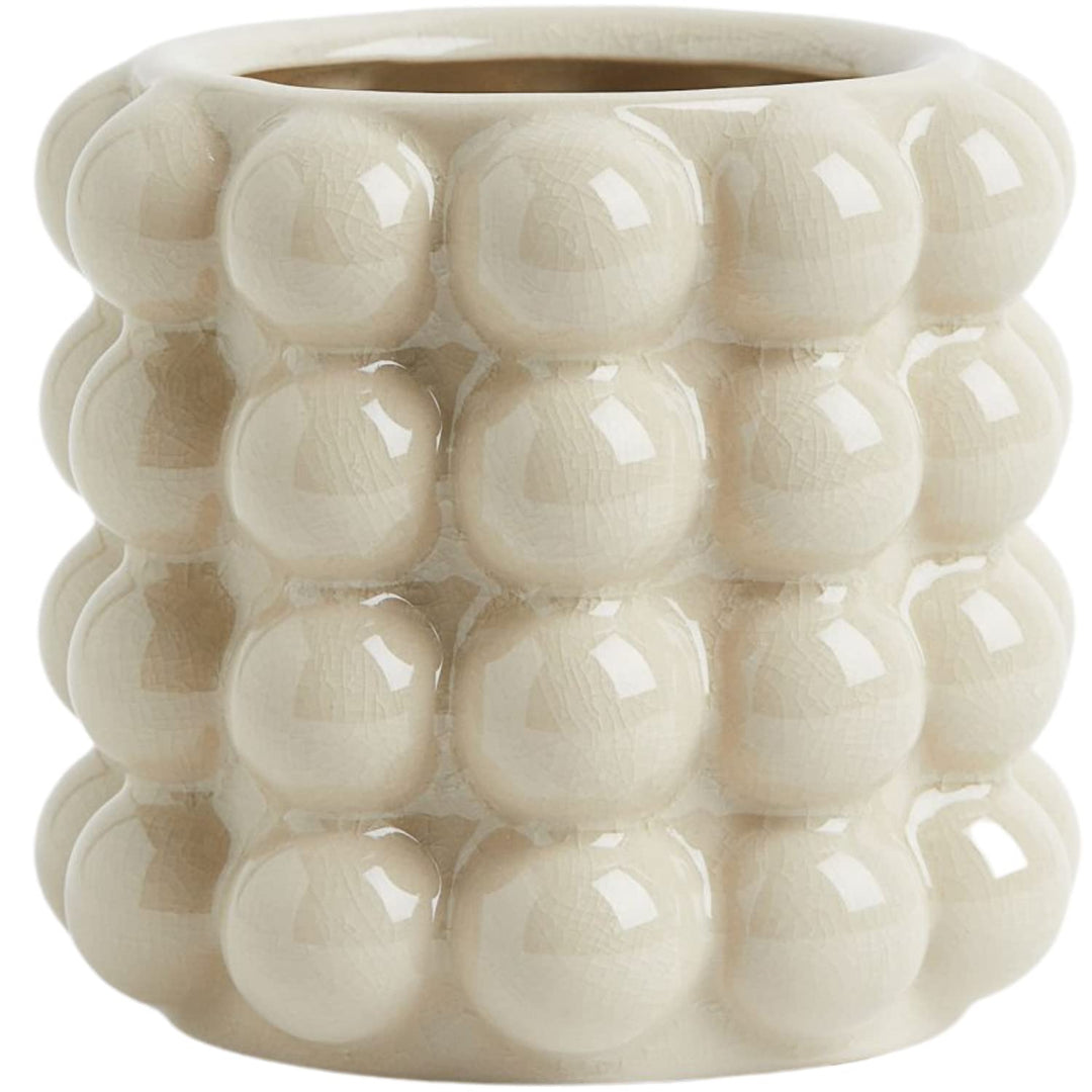YANWE1 Bubble Vase Kleine Vase Weiss Keramik Vase Boho Vase Keramik Blumenvase Vase für Dekor Dekora