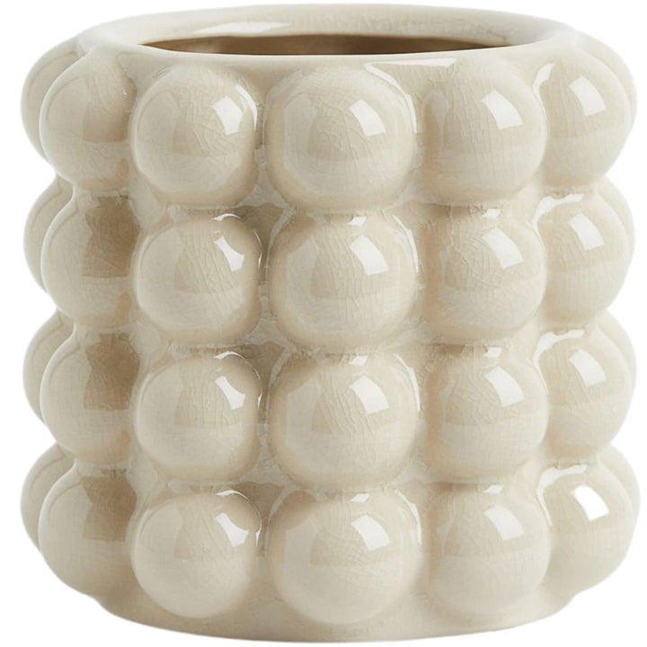 YANWE1 Bubble Vase Kleine Vase Weiss Keramik Vase Boho Vase Keramik Blumenvase Vase für Dekor Dekora