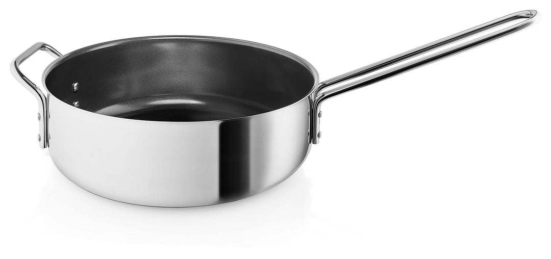 EVA SOLO 5706631183871 Patelnia Sauté 24cm SS z ceramiczną powłoką, Edelstahl, 24cm