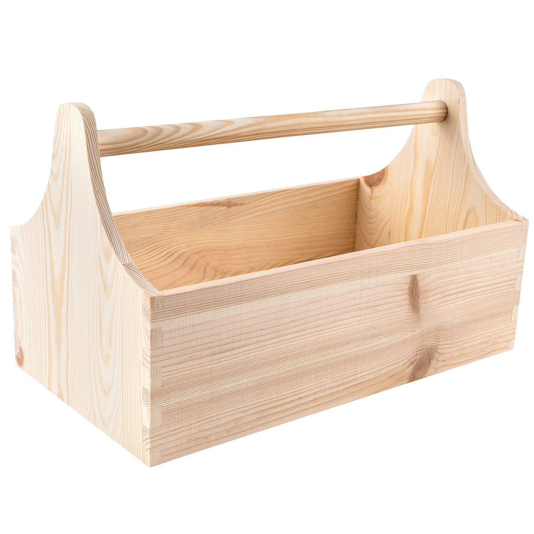 Creative Deco Werkzeugkiste Holz | Werkzeugkasten aus Holz | Masse 34 x 18 x 20,5 cm (+/- 0,5 cm) |