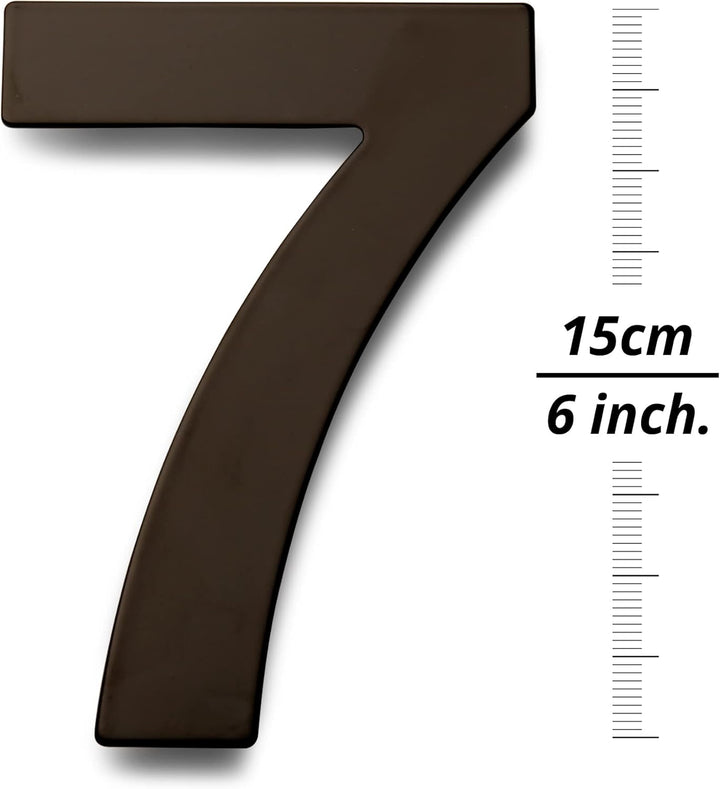 HASWARE 304 Edelstahl Moderne Hausnummer 6 Zoll/15cm Stilvolle Tür Alphabet Plakette für Strasse Hom