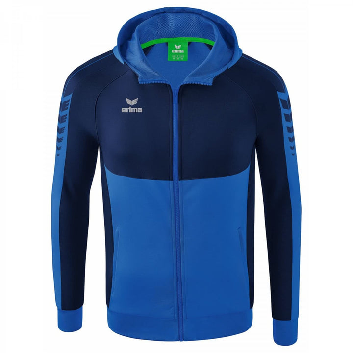 Erima Unisex Kinder Six Wings Trainingsjacke mit Kapuze 116 New Royal/New Navy, 116 New Royal/New Na