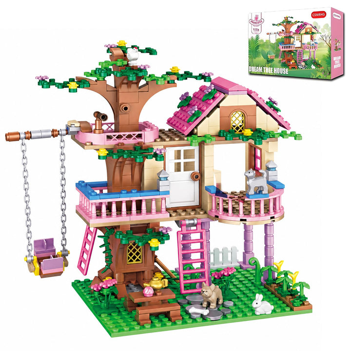 CSNRHG Dream Tree House Friends Bauset 504 Teile Konstruktionsspielzeug Geschenke für Erwachsene, Dr