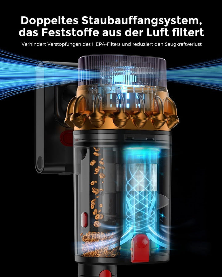 C10 EVO Kabelloser Staubsauger, 68 kPa / 600 W / 70 Minuten mit automatischem Modus, selbsttragendes