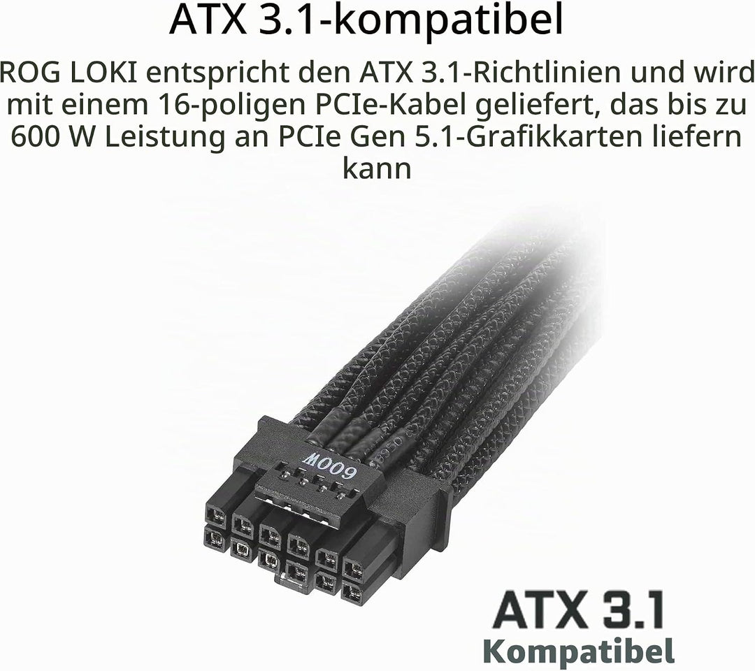ASUS ROG Loki SFX-L 850W Platinum (Vollmodulares Netzteil, 80+ Platinum, Lambda A zertifiziert, 120m