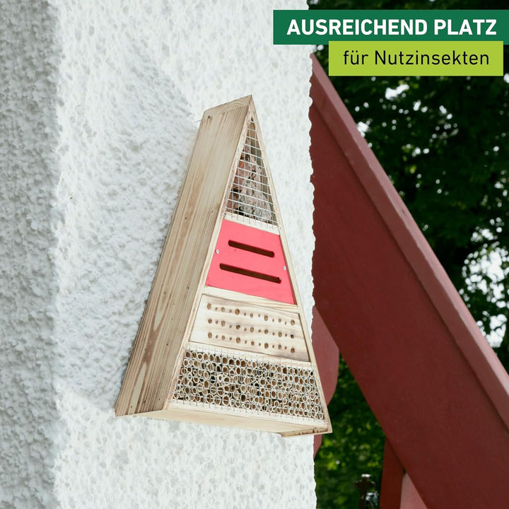 Windhager Insektenhotel Trigon, Insektenhaus Nistplatz Brutplatz, Schutz für viele nützliche Insekte