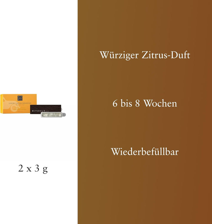RITUALS Auto Parfüm Mehr Car Air Freshener – Auto Duft mit Aroma von süsser Orange und Zedernholz –