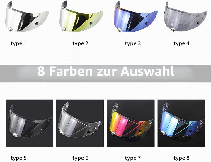 Shkalacar Helmvisier Ersatz für HJC RPHA11 RPHA70 Helm, Integralhelm Visier UV-Beständig, Beschlagfr