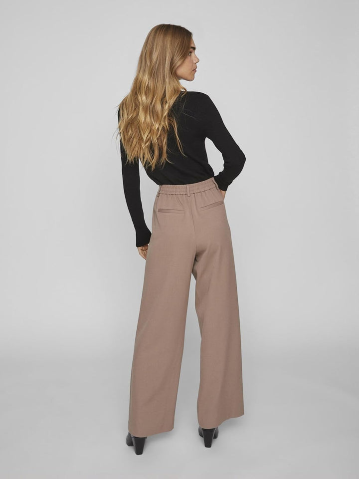 Vila Damen Vivarone Hw Wide Pant-Noos Stoffhose 36 Brown Lentil, 36 Brown Lentil