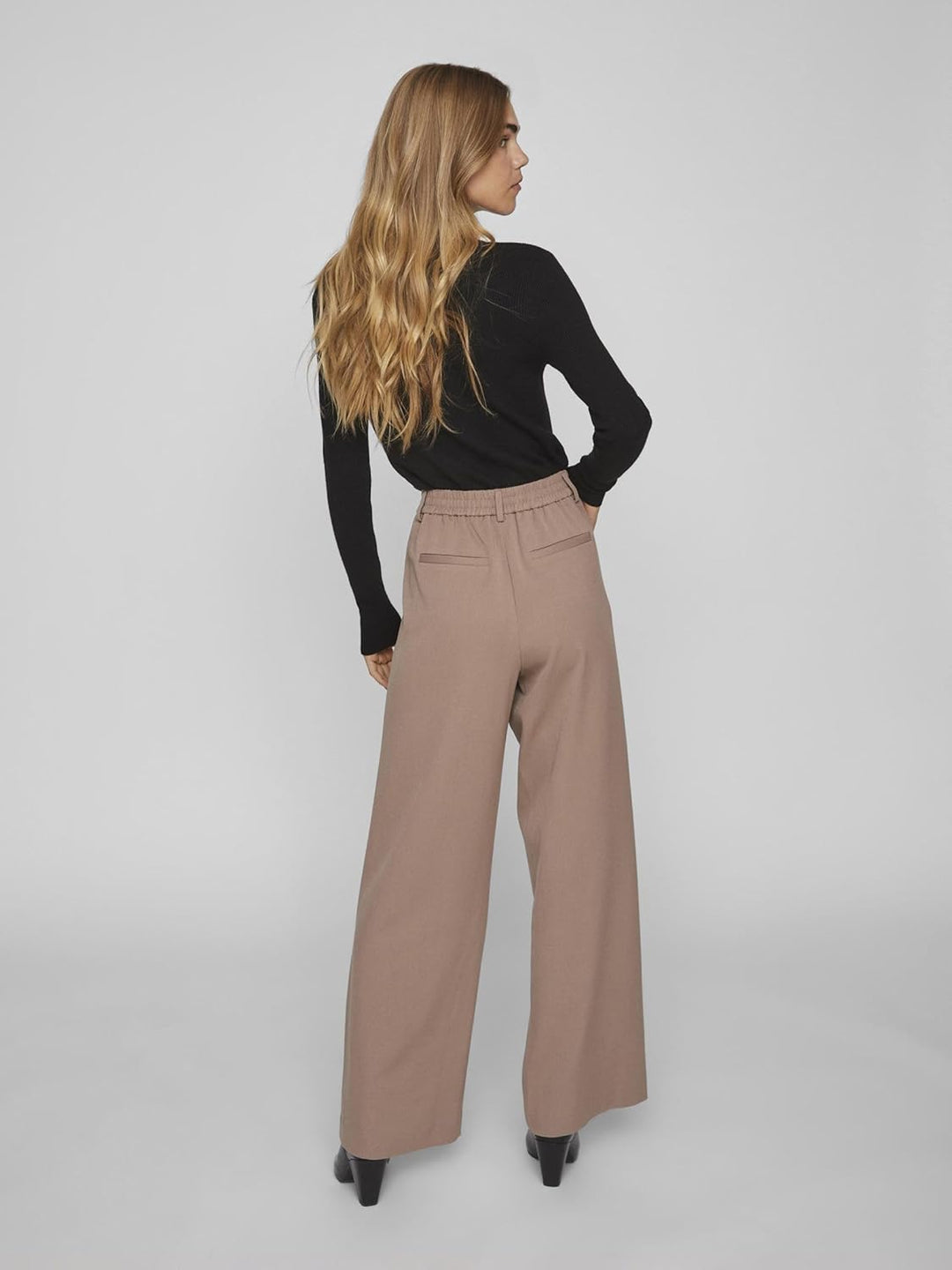 Vila Damen Vivarone Hw Wide Pant-Noos Stoffhose 34 Brown Lentil, 34 Brown Lentil