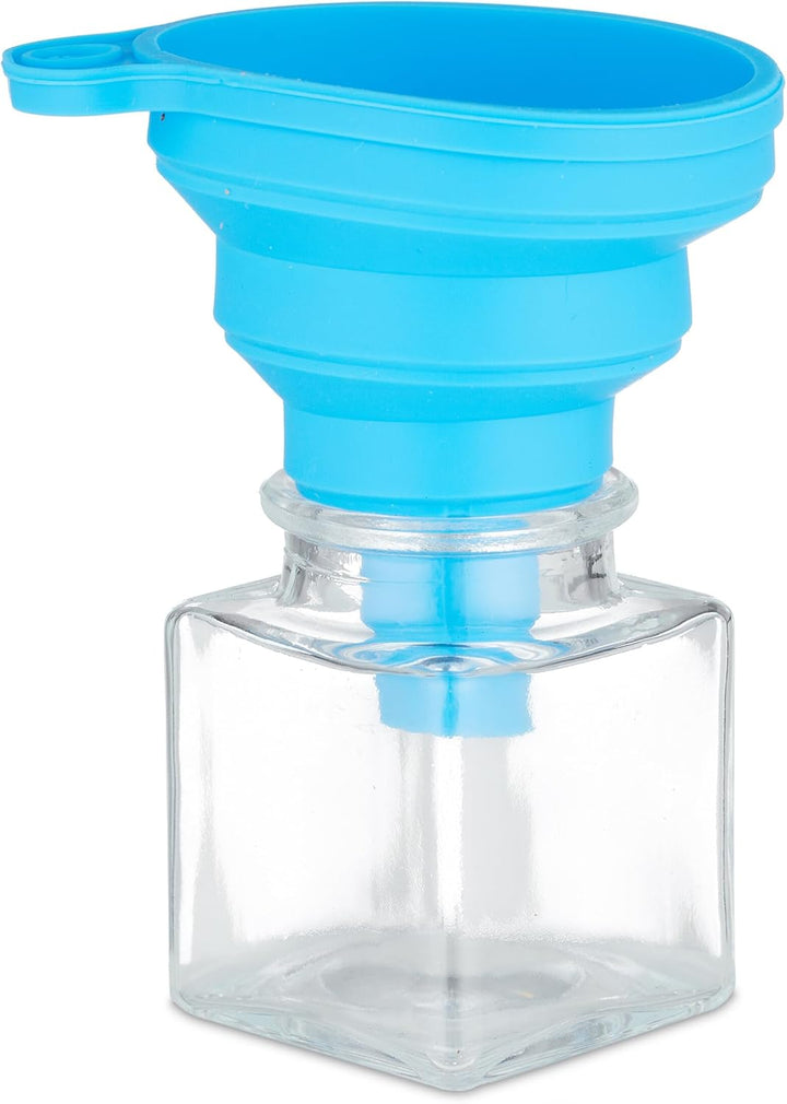 Relaxdays Gewürzgläser 12er Set, Gewürzdosen Glas, 50 ml, mit Etiketten, Stift &amp; Trichter, Korkdecke
