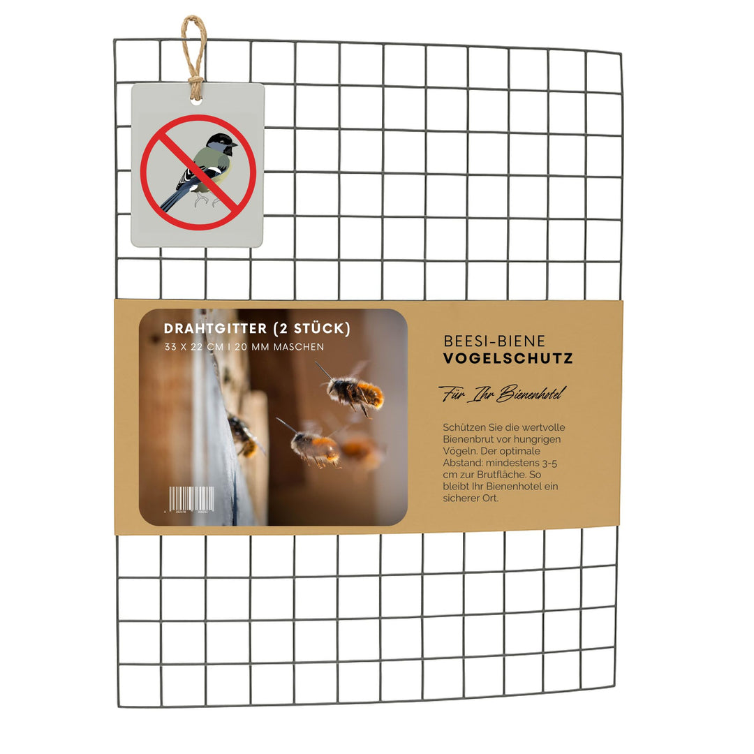 Drahtgitter für Insektenhotel 33x22,8cm I 19mm Maschenweite I Schutzgitter für Wildbienen I Metallgi
