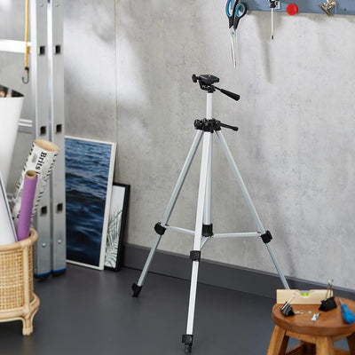 Stanley Fotostativ, Aluminium, drei Gleitfüsse, Säule (44cm bis 140cm, 1/4 Zoll Gewinde, Plateau nei