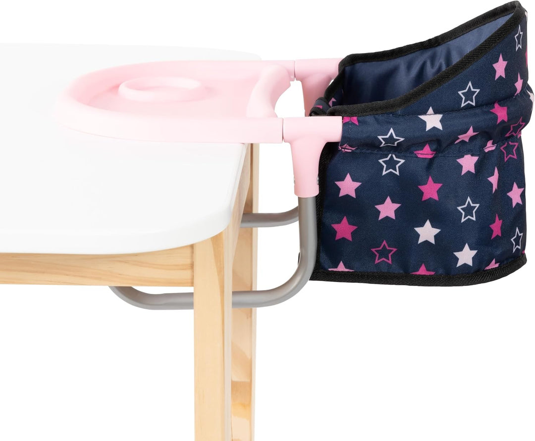 Bayer Design 65916AA Puppentischsitz, Sitz für Puppen mit intergiertem Tablett, für Puppen bis 46 cm