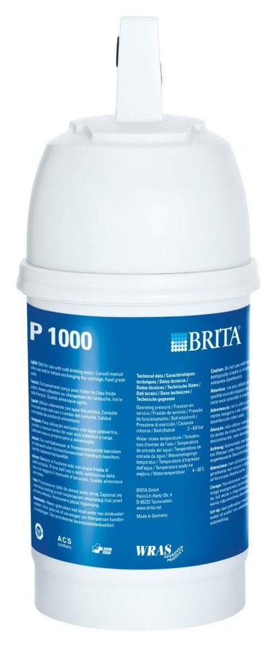 Untertisch-Wasserfilter: BRITA Filter-Kopf, BRITA Filter P1000, Flexschlauch, Eckventil-Adapter