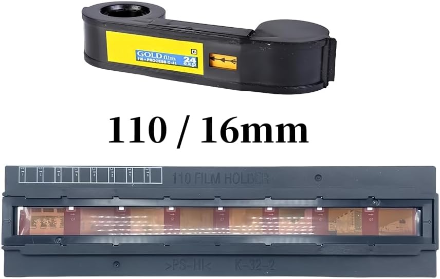 Brownie Asp 110 Filmformatadapter, Abdeckanleitung, Fotohalter, Assy Scanning, 16 mm Dia, negativ, k