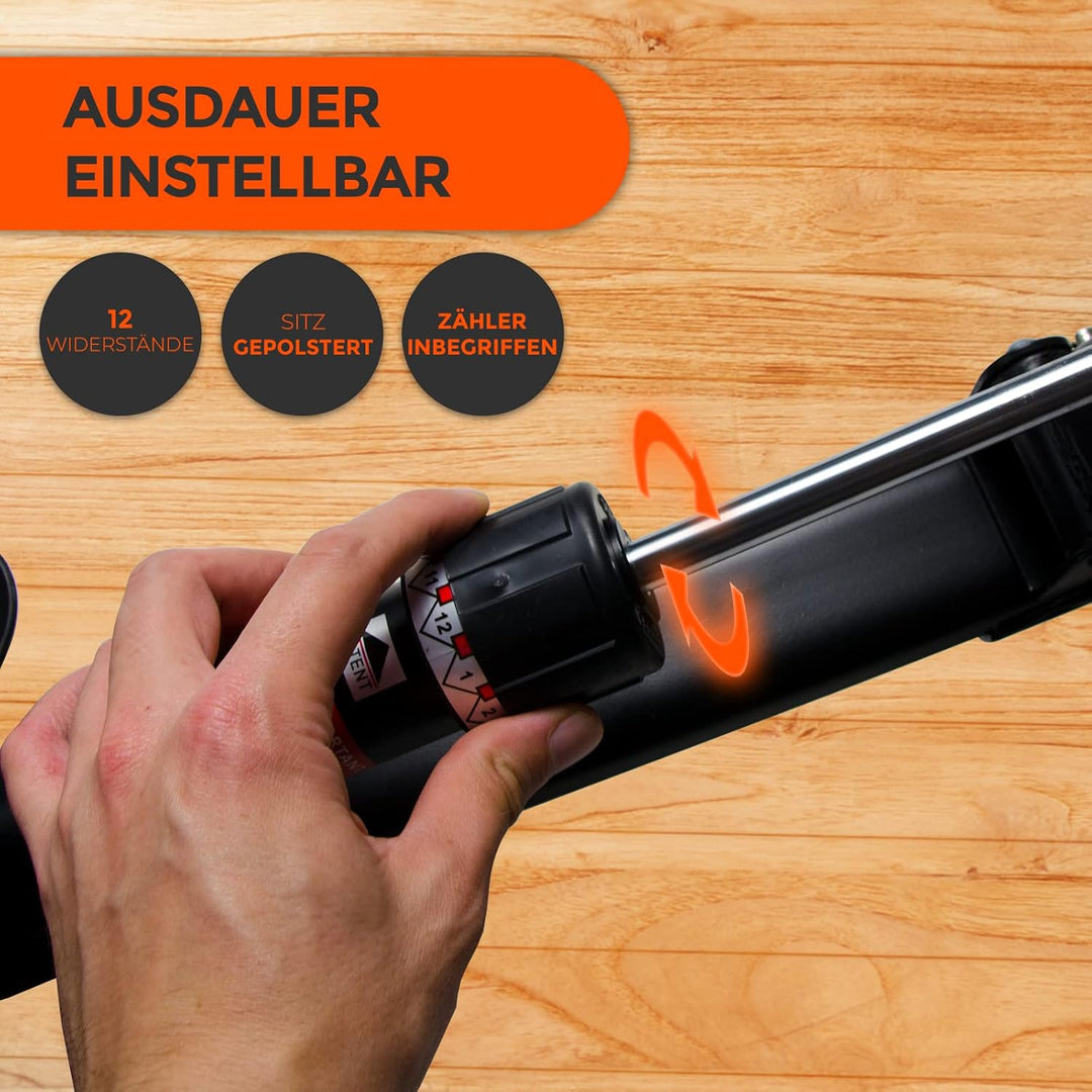 Verstellbares Rudergerät | HydraFit Rower| Multifunktionales Rudergerät | 12 Widerstandsstufen | Zäh