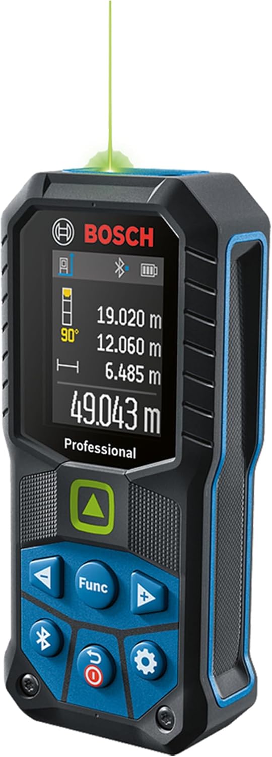 Bosch Professional Laser-Entfernungsmesser GLM 50-27 CG (grüner Laser, Reichweite: bis 50 m, robust,