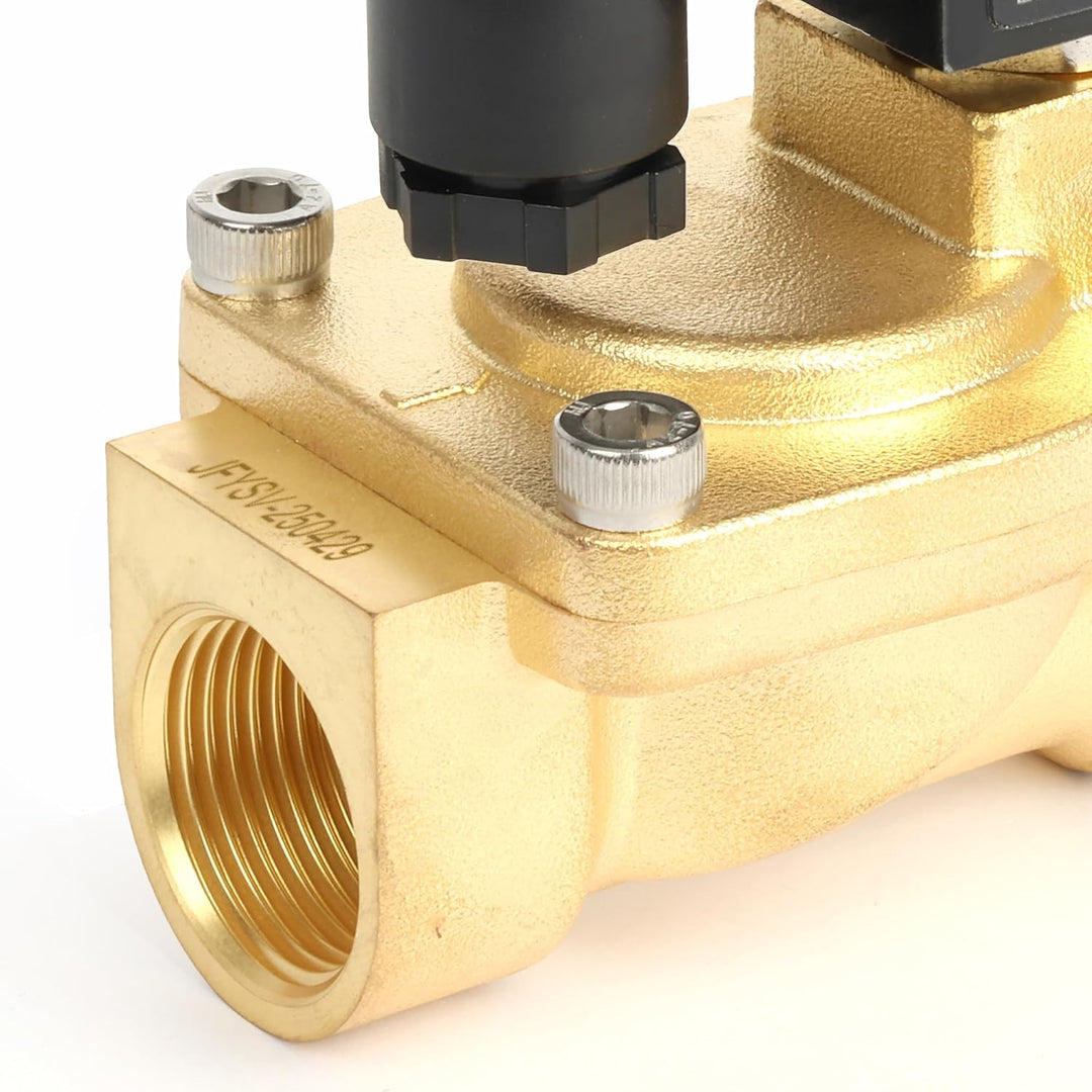 U.S. Solid Magnetventil Messing 3/8" 230V AC, 0,3-16 bar, stromlos geschlossen, VITON-Dichtung, G-Ge