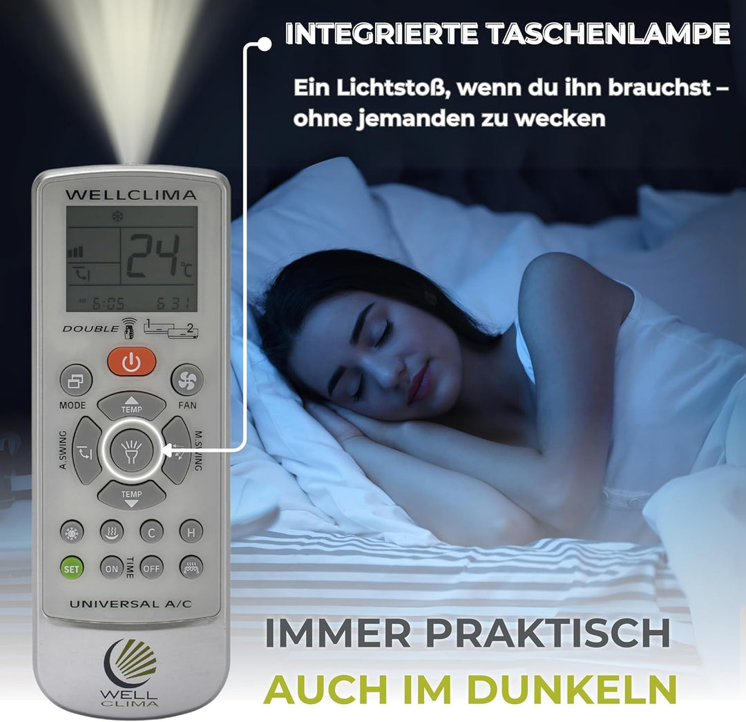 Wellclima® Fernbedienung für tragbare Klimageräte kompatibel mit Argo – funktioniert mit über 50 Mod