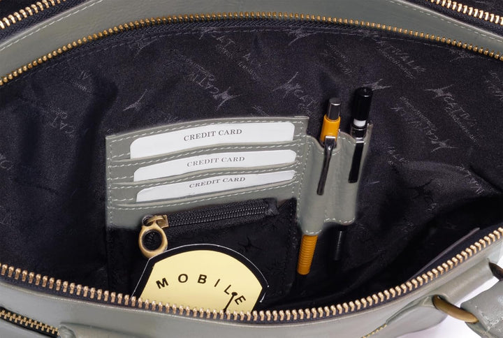 Catwalk Collection Handbags - Leder - Grosse Schultertragetasche/Umhängetasche/Shopper/Tote - Handta