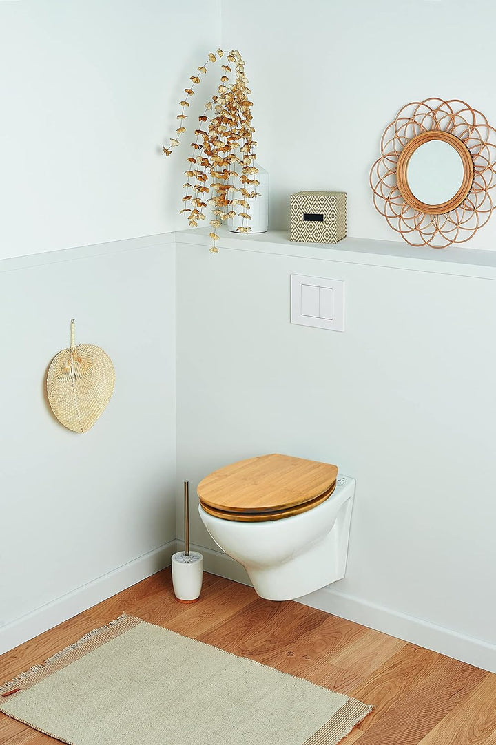Wirquin 20719732 WC Deckel, Casual Line Bamboo Bambus, Natur