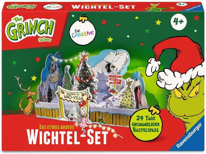 Ravensburger BeCreative Wichtelset Grinch - Bastelset für Kinder ab 4 Jahren, Wichteltür-Set & Wicht