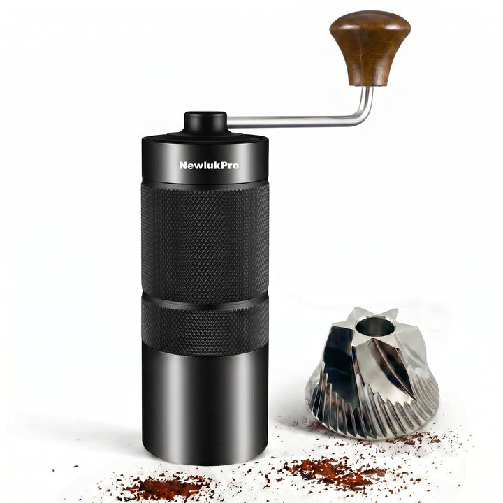NewlukPro M6 Kaffeemühle Handbuch, Kapazität 25g, Hand Kaffeemühle Sharp Hexagonal Mahlkern, tragbar