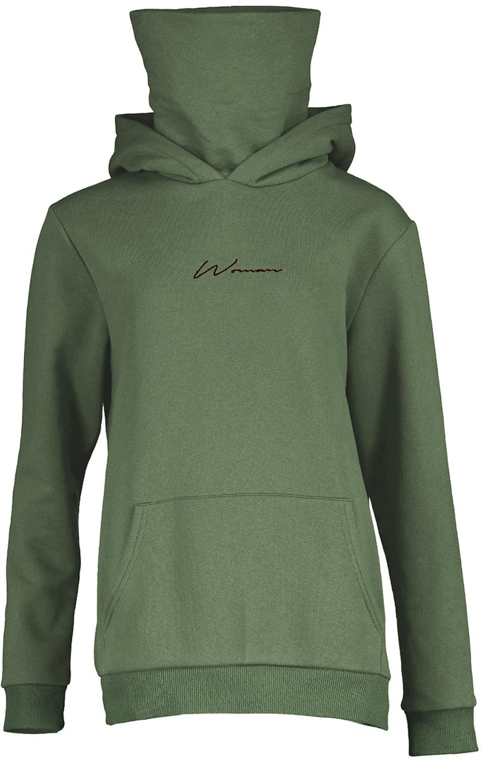ELFIN Damen Hoodie Sweatshirt Langarm Kapuzenpullover Winter Pullover Hochkragen Sweatjacke Kapuzen