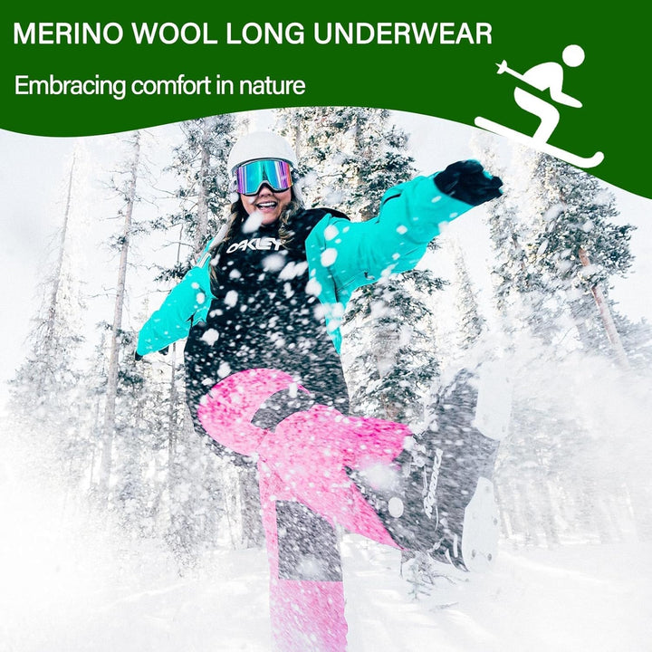 Merino Protect Leggings aus 100% Merinowolle Damen Base Layer Thermal Underwear weiche Lange Lange U