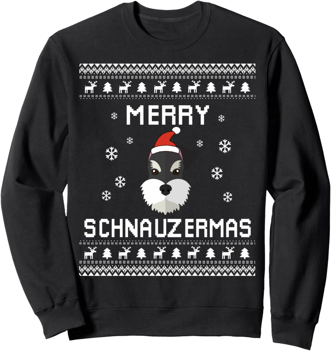 Schnauzer Besitzer Hässlicher Weihnachtspullover Sweatshirt