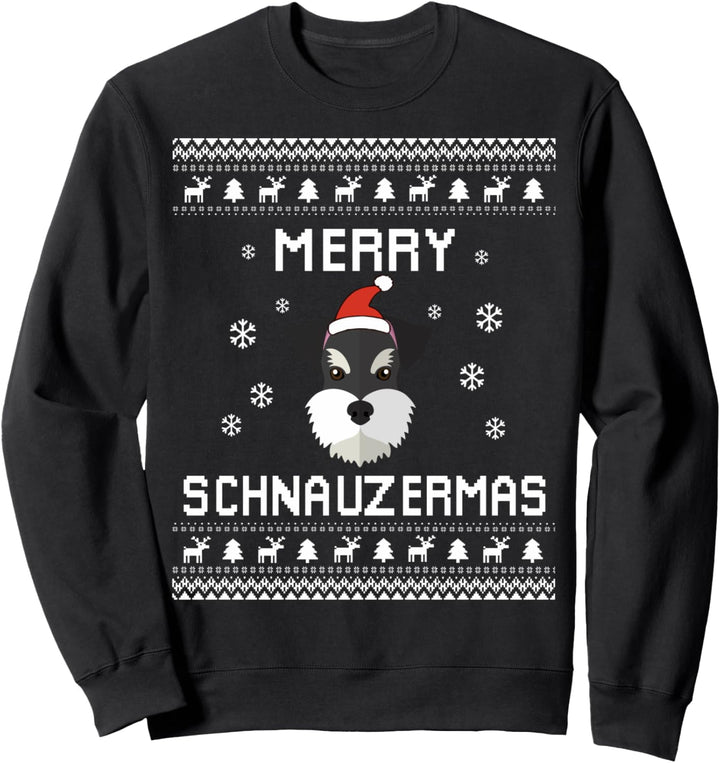 Schnauzer Besitzer Hässlicher Weihnachtspullover Sweatshirt