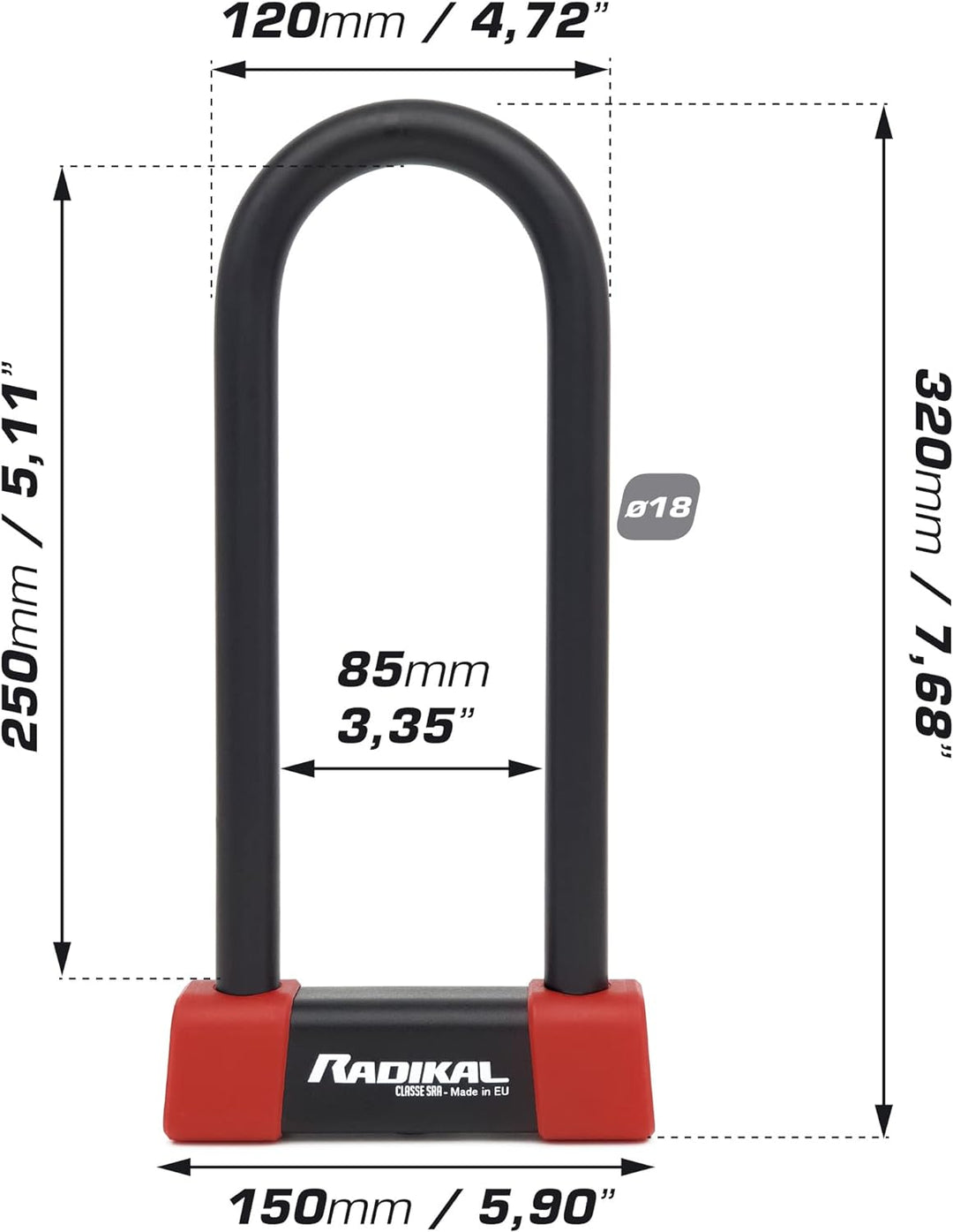 Schloss Radikal RK250 U-Form SRA-, FFMC-zugelassen