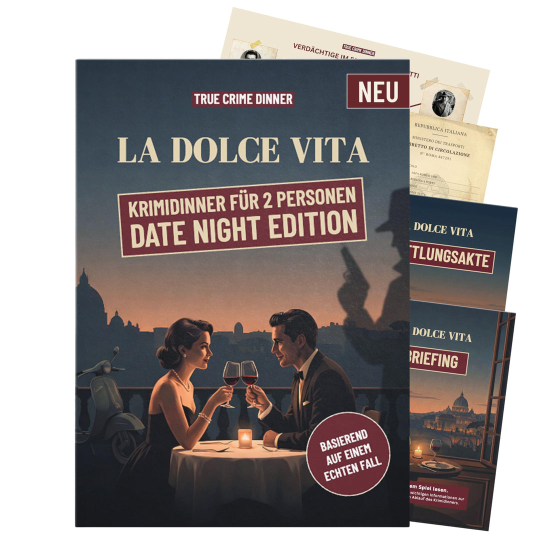 Krimidinner 2 Personen La Dolce Vita - Krimi Dinner Date Night Edition - Krimispiel für Erwachsene,