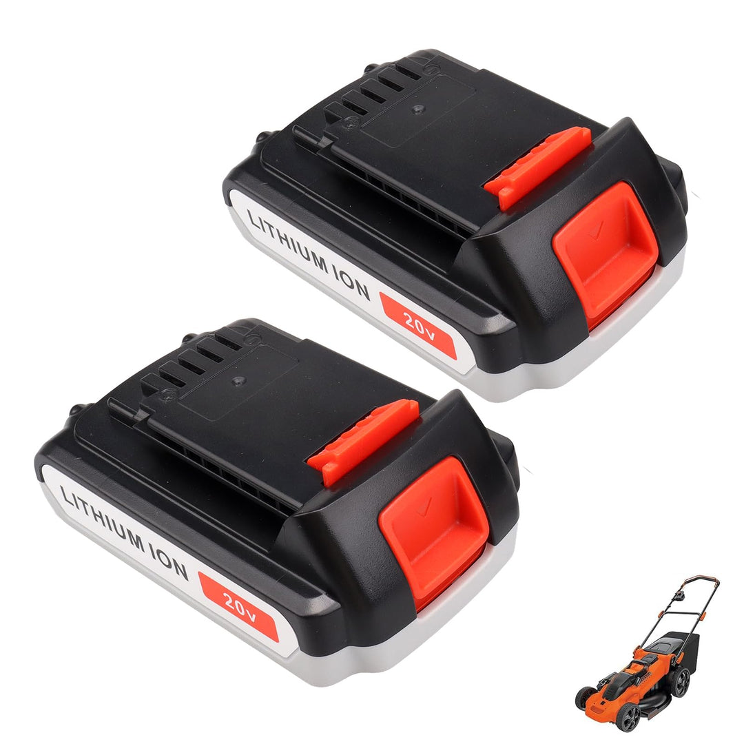 2 Stück 20 V 3000 mAh Lithium-Ersatz-Werkzeugakku für Black & Decker BL1518 BL2018 LBXR20 LBXR2020-O