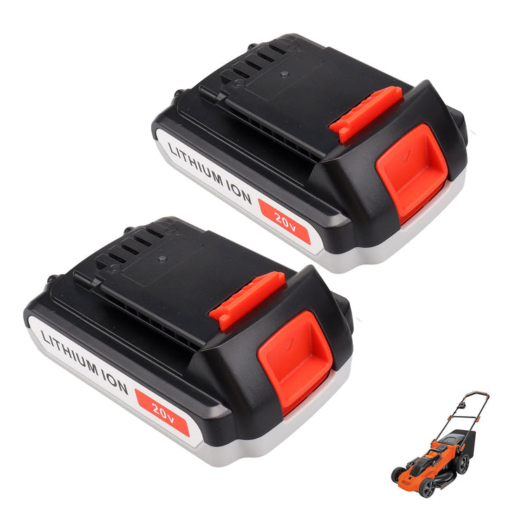2 Stück 20 V 3000 mAh Lithium-Ersatz-Werkzeugakku für Black & Decker BL1518 BL2018 LBXR20 LBXR2020-O