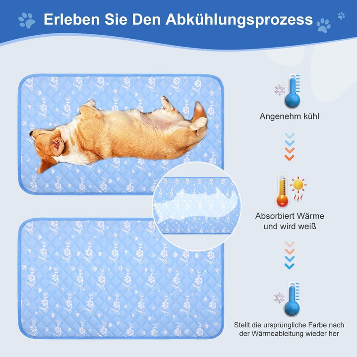 MYLUNE Home Kühlmatte für Hunde,wendbare Haustierunterlage kühl und warm,Schlafmatten für Hunde und