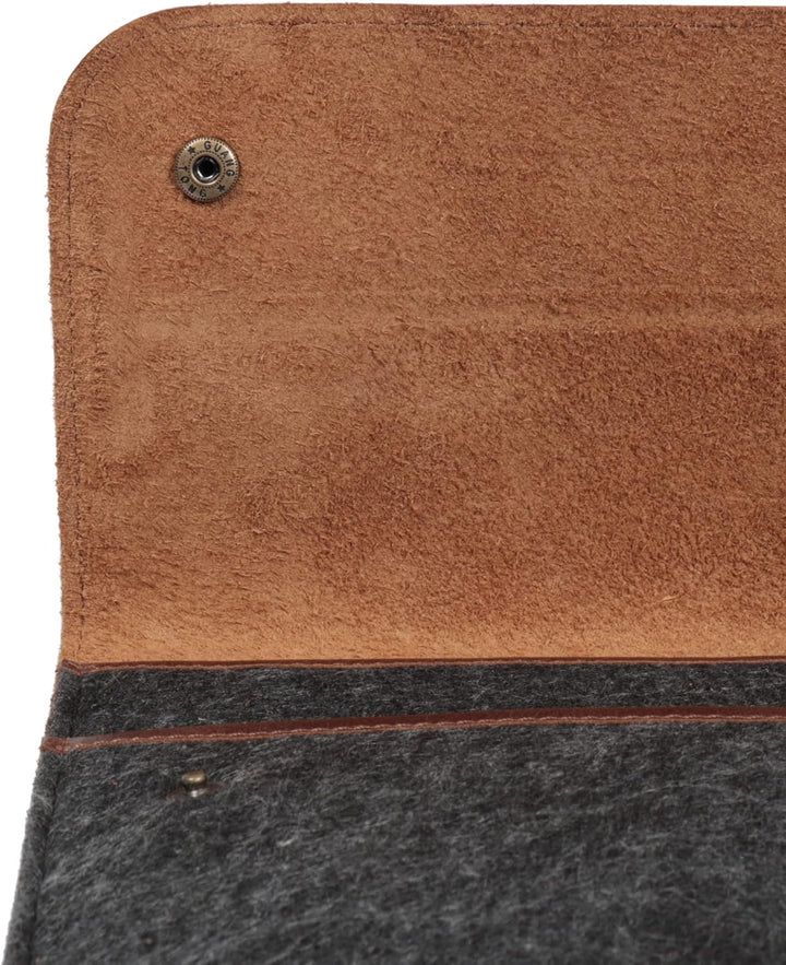 MegaGear MacBook-Tasche aus echtem Leder und Fleece, Laptop-Hülle für MacBook Pro und MacBook Air Hü