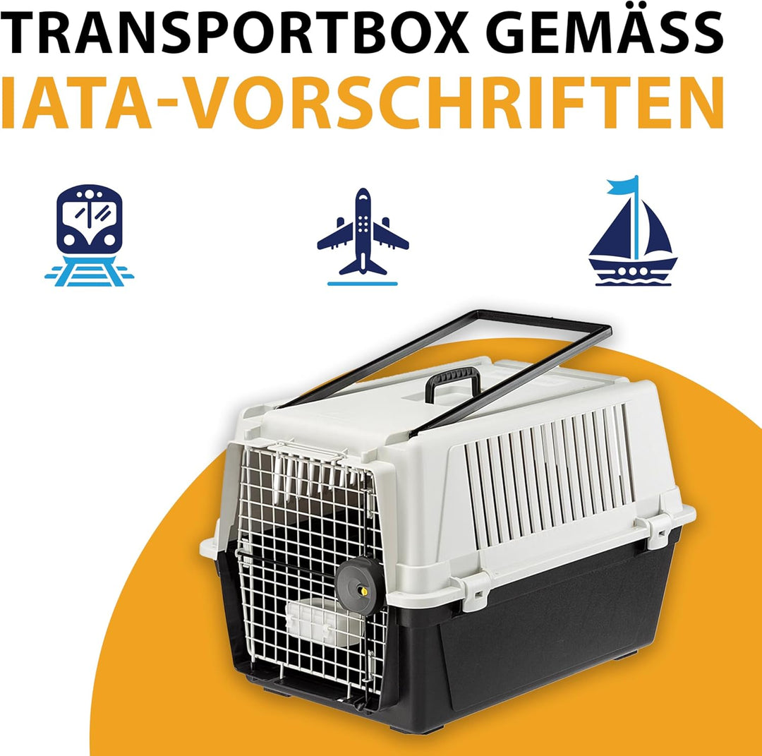 Ferplast Hundetransportbox Transportbox für mittelgrosse Hunde ATLAS 40, Reisebox für Hunde, Sicherh