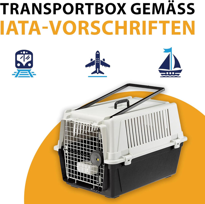 Ferplast Hundetransportbox Transportbox für mittelgrosse Hunde ATLAS 40, Reisebox für Hunde, Sicherh