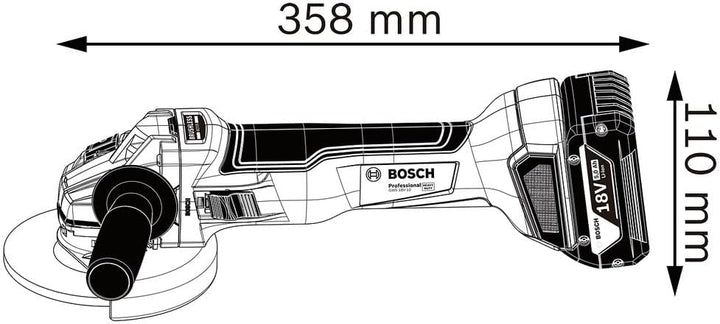 Bosch Professional 18V System Winkelschleifer GWS 18V-10 (Scheibendurchmesser 115mm, ohne Akku und L