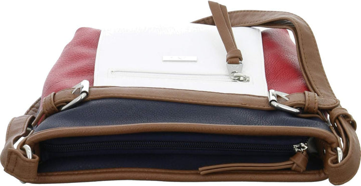 TOM TAILOR bags Juna Damen Umhängetasche Crossbody Bag Klein 26 x 7,5 x 24 Mixed Maritim, 26 x 7,5 x